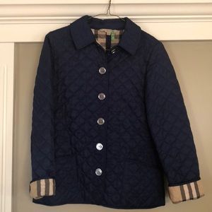 Burberry Quilted Jacket Sapphire Blue M Medium